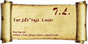 Tarjányi Leon névjegykártya